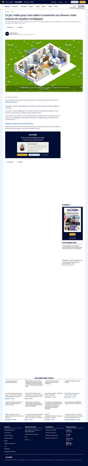 Ma maison — CAUE Var — screenshot 2025 11 17 at 16 56 16 ce jeu video peut vous aider a construire ou renover votre maison de maniere ecologique