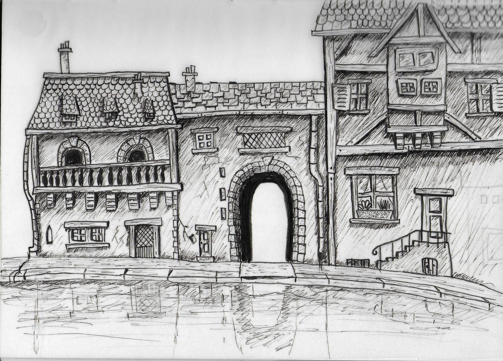 Travaux personnels — dessin rue